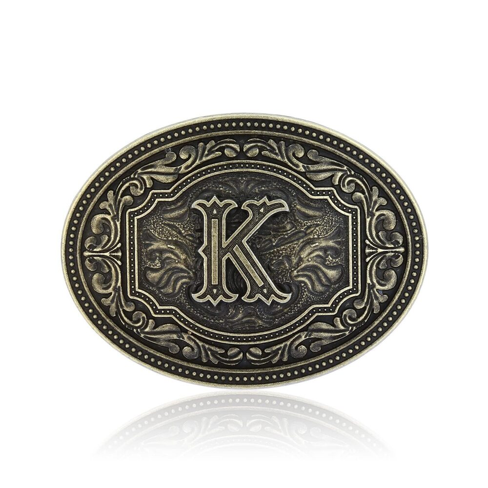 5659 Belt Buckles - Initial Letters A to Z Western Rodeo Cowboy Cowgirl